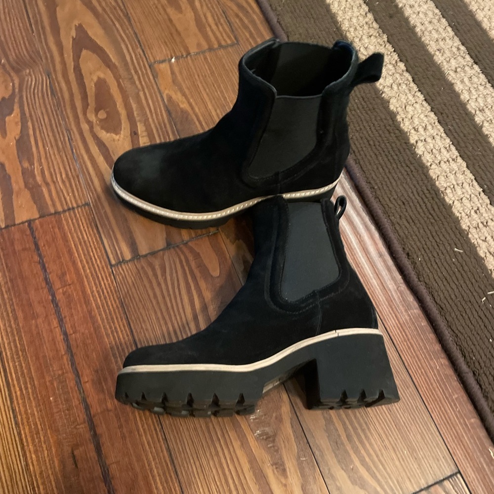 Dolce Vita platform boots. Black suede. Very comfy